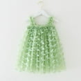 thumbnail image 1 of Huowey Toddler Girls Tutu Dresses Sleeveless Spaghetti Strap Floral Embroidery Tulle Tutu Princess Dresses For Holiday Wedding Party ,Green,12-18 Months, 1 of 5
