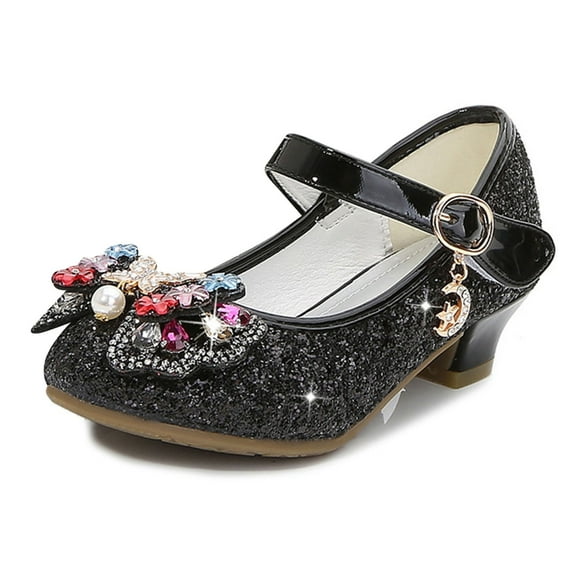 Huowey Toddler Kids Baby Girls Bling Shoes Sandals Comfort Footwear, 12-12.5 Years