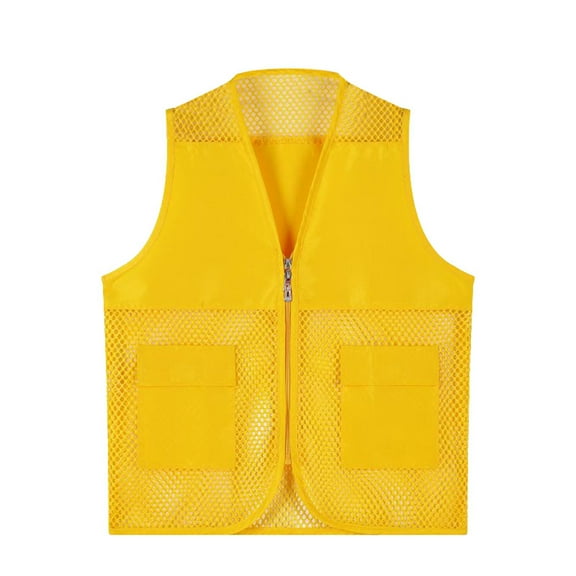 Huowey Toddler Kids Unisex Mesh Breathable Fishing Vest Pockets Photography Travel Hiking Waist Coat Jacket For Adults And Youth Boho Dailywear, 8-9 Years