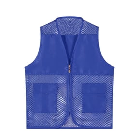 Huowey Toddler Kids Unisex Mesh Breathable Fishing Vest Pockets Photography Travel Hiking Waist Coat Jacket For Adults And Youth Comfort Dailywear, 8-9 Years