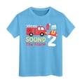 thumbnail image 1 of Huowey Toddler Shirt Casual Solid Color Short Sleeve Excavator Graphic T Shirt Suitable For Play And Everyday Wear Tee Shirts Tops,Light Blue,12-13 Years, 1 of 4