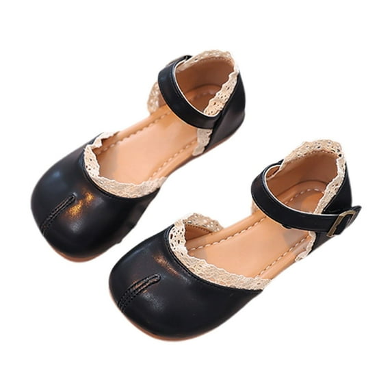 Huowey Toddler Summer Girls Children Baby Lace Edge Adjustable Soft Soled Shoes Sandals Boho Footwear, 7.5-8 Years