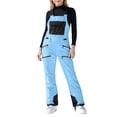 thumbnail image 1 of Huowey Travel Outfits For Girls Toddler Insulated Snowsuit Suspender Trousers Solid Color Zip Up Ski Romper Cargo Pants Water-Resistant Windproof Winter Sports Rain Bib Overalls,Blue,8-9 Years, 1 of 9