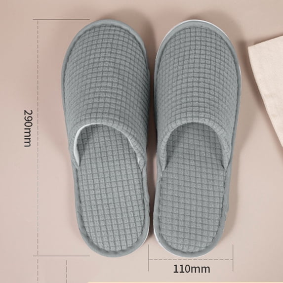 Huowey Travel Slippers For Women Closed Toe Cozy Slippers Soft Sole Bedroom Shoes,Grey,Size 11.5