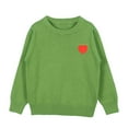 thumbnail image 1 of Huowey Unisex Baby Kids Sweater Knit Pullover Classic Crewneck Solid Color Coats Embroidery Long Sleeve Soft Cozy For Toddler Winter Based Tops Dailywear, 1 of 3