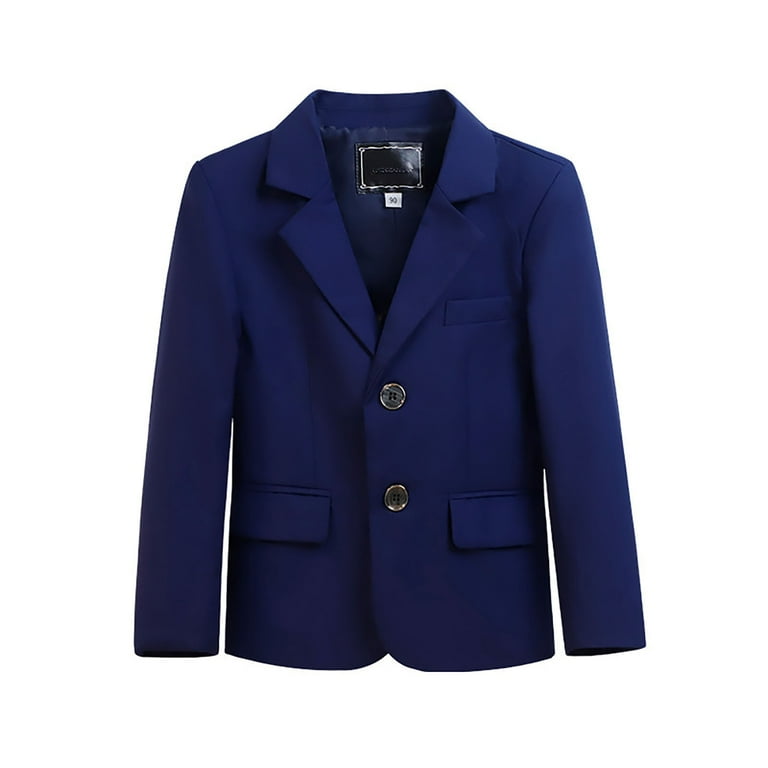 Huowey Unisex Boys Girls Coat Blazer Two Button Suit Jacket