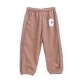 thumbnail image 1 of Huowey Unisex Girls Boys Lined Pants Wide Leg Knitted Thermal Thickened Loose Fit Joggers Soft Cozy Casual Trousers For Toddler Fall Winter Warm Comfortable Ankle-Tied Sweatpants Outwear, 1 of 4