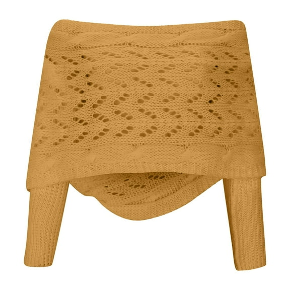 Huowey Unisex Women's Fashion Crochet Sweater Casual Solid Color Knitted Hollow Out Length Autumn Winter Shawls And Wraps Long Blanket Scarf Outwear