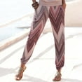 thumbnail image 1 of Huowey Wide Leg Pants Woman High Waist Floral Printing Elastic Waist Trousers Long Pants Boho Beach Relaxed Joggers Summer Fashionable Breathable Pencil Pants,Light Purple,L, 1 of 6
