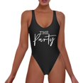 thumbnail image 1 of Huowey Women Bride Retro Swimsuit Swimwear Removable Pad Bathing Suit For Bridal Party Resort Swim Wear Honeymoon Cruise Trendy Wear, 1 of 5