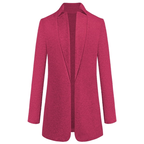 Huowey Women Coats Plus Size Fashionable Long Sleeve Wool Jacket Elegant Solid Color Stand Collar Mid-Length Woolen Outerwear With Pocket,Rd2,Xxxxxl