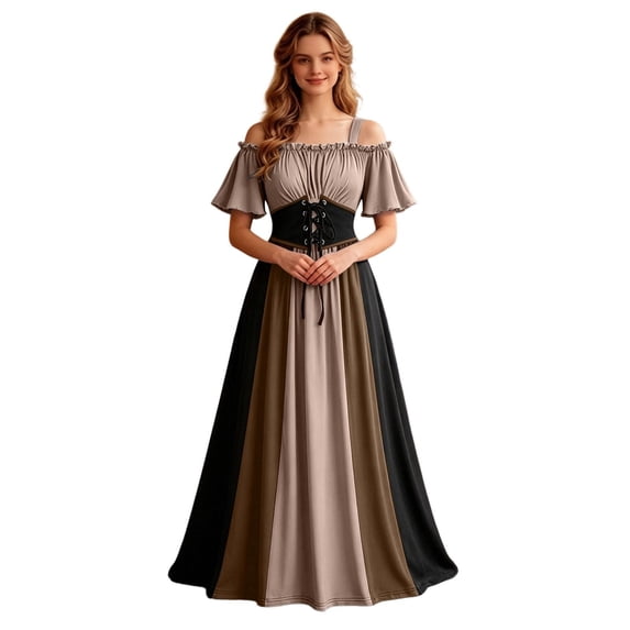 Huowey Women Halloween Costume Witch Vampire Off Shoulder Medieval ...