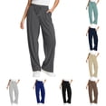 thumbnail image 1 of Huowey Women'S Baggy Sweatpants Wide Leg Low Rise Joggers Pants With Pocket Drawstring Casual Daily Stylish Loungewear Trousers,Dark Gray,M, 1 of 7
