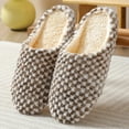 thumbnail image 1 of Huowey Women Slippers For Home Fuzzy Polka Dot Pattern Cozy Slippers Closed Toe Soft Sole Warm Winter Shoes,Size 8.5, 1 of 6