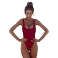 thumbnail image 1 of Huowey Women Swimwear Bikini Monokini Push-Up Padded Bathing Backless Beachwear Vacation Beachwear Honeymoon Cruise Trendy Wear, 1 of 5