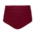 thumbnail image 1 of Huowey Women Swimwear High Waisted Swim Bottoms Skirts Ruched Bikini Sets Tankini Briefs Swimsuit Shorts Underwear Resort Swim Wear Honeymoon Cruise Trendy Wear, 1 of 4