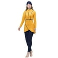 thumbnail image 1 of Huowey Women Swimwear Oversized Swimsuit Conservative Swimsuit Long Sleeve Trousers Swim Cap 3PCS Swimsuit Brazilian Beachwear Honeymoon Cruise Trendy Wear, 1 of 4