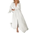 thumbnail image 1 of Huowey Women Swimwear Summer Long Flowy Kimono Cardigans Boho Chiffon Floral Beach Cover Up Tops Summer Beachwear Honeymoon Cruise Trendy Wear, 1 of 5
