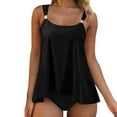 thumbnail image 1 of Huowey Women Tankini Bathing Suits Ruffle High Waisted Swimsuit Swimwear Beach Vacation Swim Wear Honeymoon Cruise Trendy Wear, 1 of 4