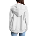 thumbnail image 1 of Huowey Women Zippered Hoodie Sweatshirts Trendy Full Zip Up Hoodie Long Sleeve Solid Color Hooded Sweatshirts Pockets Jacket Coat,White,L, 1 of 7