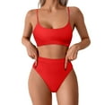thumbnail image 1 of Huowey Womens High Waisted Swimsuits Bottom Padded Bathing Suits Bikini Sets Tops 2PCS Swimwear Pool Bathing Suit Honeymoon Cruise Trendy Wear, 1 of 5