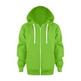 thumbnail image 1 of Huowey Youth Big Girls Boys Winter Jackets Solid Color Zip Up Drawstring Hoodies Sweatshirt Long Sleeve Fall Coat With Pocket Loose Casual Relaxed Dailywear,Green,4-5 Years, 1 of 5
