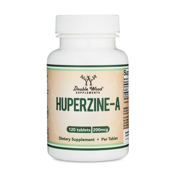 Huperzine A 200mcg (Third Party Tested) Made in the USA, 120 Tablets by Double Wood Supplements (L-Huperzine A)