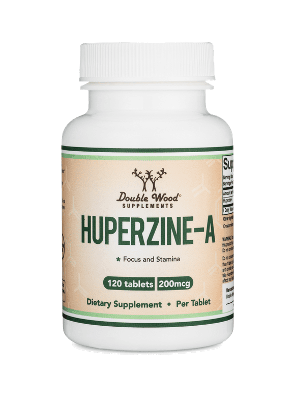 Huperzine A 200mcg (Third Party Tested) Made in the USA, 120 Tablets by Double Wood Supplements (L-Huperzine A)