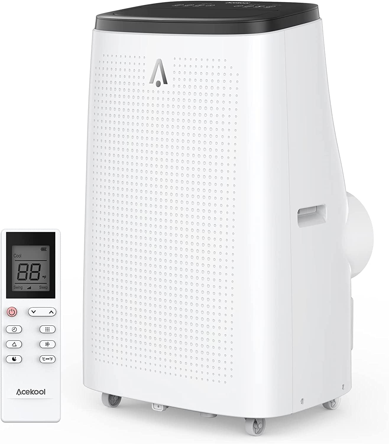 Hupicker 14,000BTU (ASHRAE) Portable Air Conditioner, Dehumidifier, Fan with Remote Control 9,300 BTU (DOE), Quiet Floor AC Unit Cools Rooms up to 700 sq ft with 3-Speed Wind/Night Light