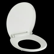 Hupicker 17" Toilet Seat, Elongated Toilet Seat with Slow Soft Close, Durable Toilet Seat Elongated, Never Loosens, Easy Clean and Install, Toilet Seat Fit for Elongated Toilets, Light yellow