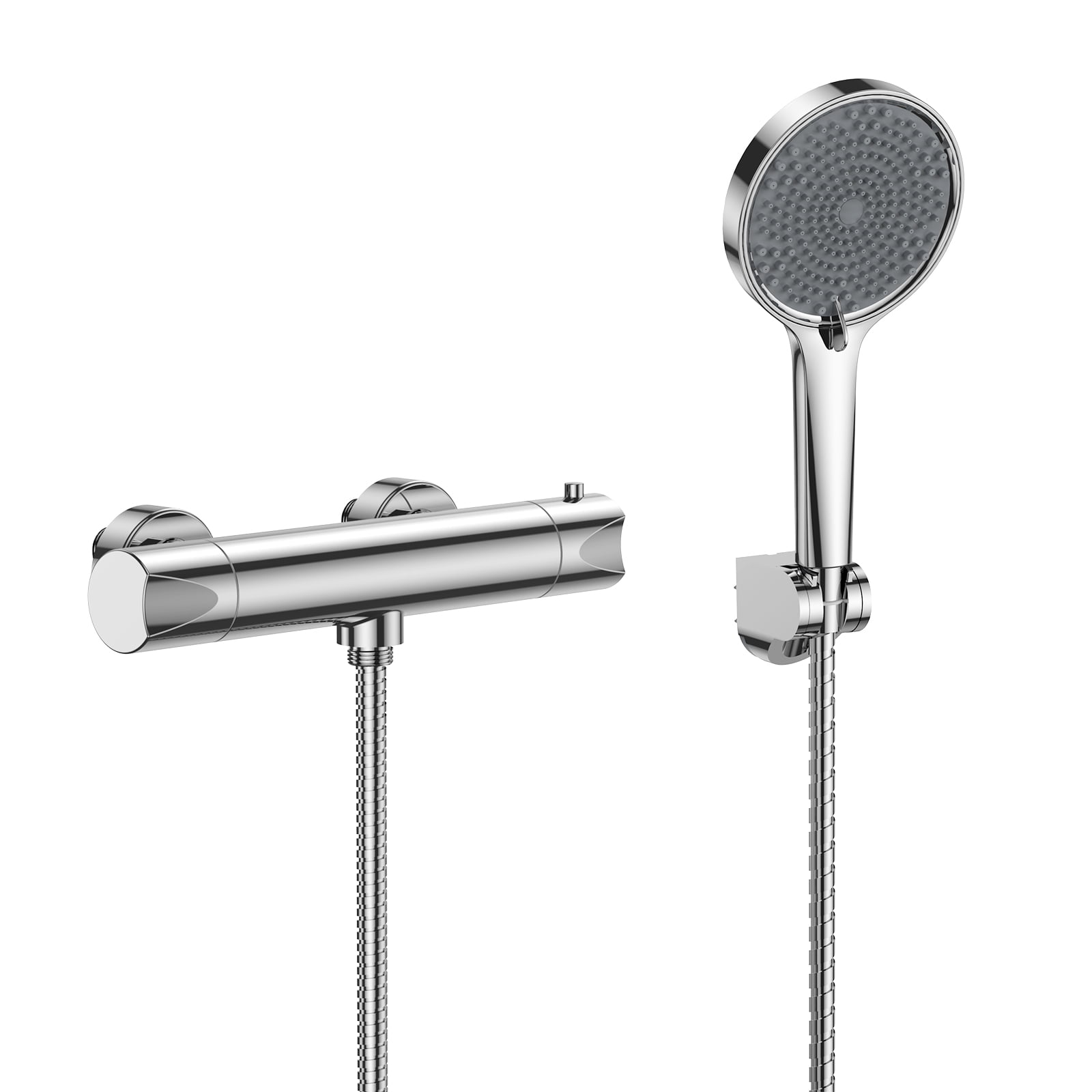 Hupicker 2Handle Thermostatic Shower Faucet+Handheld Showerhead
