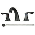 thumbnail image 1 of Hupicker 8 Inch Bathroom Faucet, Bathroom Faucets for Sink 3 Hole, Widespread Matte Black Bathroom Faucet with Pop up Drain and cUPC Lead-Free Hose (Matte Black), 1 of 7