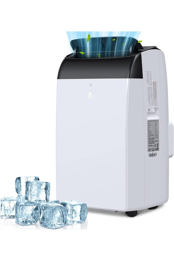 Hupicker Acekool 12000 BTU 3 in 1 Air Cooler with Fan & Dehumidifier, Portable Air Conditioner, Quiet AC Unit Cools Rooms up to 450 sq. ft, Remote Control, Auto Cooling, Window Mount Exhaust Kit, 115V