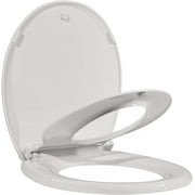 Hupicker Toilet Seat with Built-in Potty Training Seat, Kids Potty Training, 2 in 1 Toilet Seat for Toddlers & Adults, Soft-Close, Comfortable, Removable That Will Never Loosen, Round, Yellow