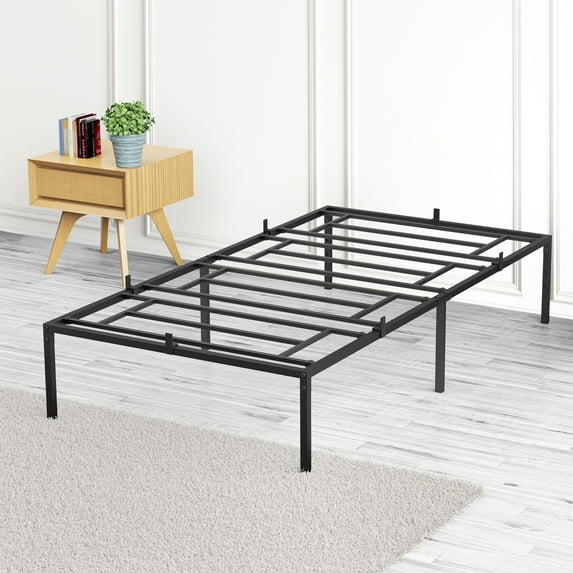 Hupicker Twin Metal Bed Frame, No Box Spring Needed/Reinforced Steel Structure with Heavy Duty Metal Slats/Easy to Assemble/Under, 12.8inch Storege Space/Anti Mattress Sliding/Noise Free