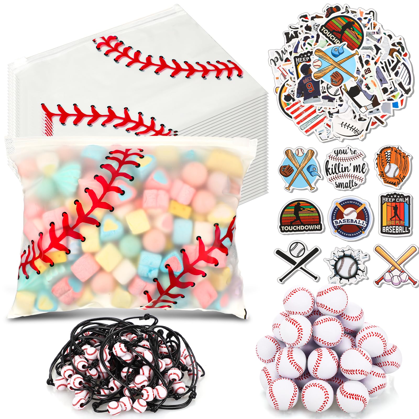 110 Pcs Basketball Party Favors Kit - Includes Bracelets, Tattoos, Keychains & Bags For Kids Birthday Supplies - View #5