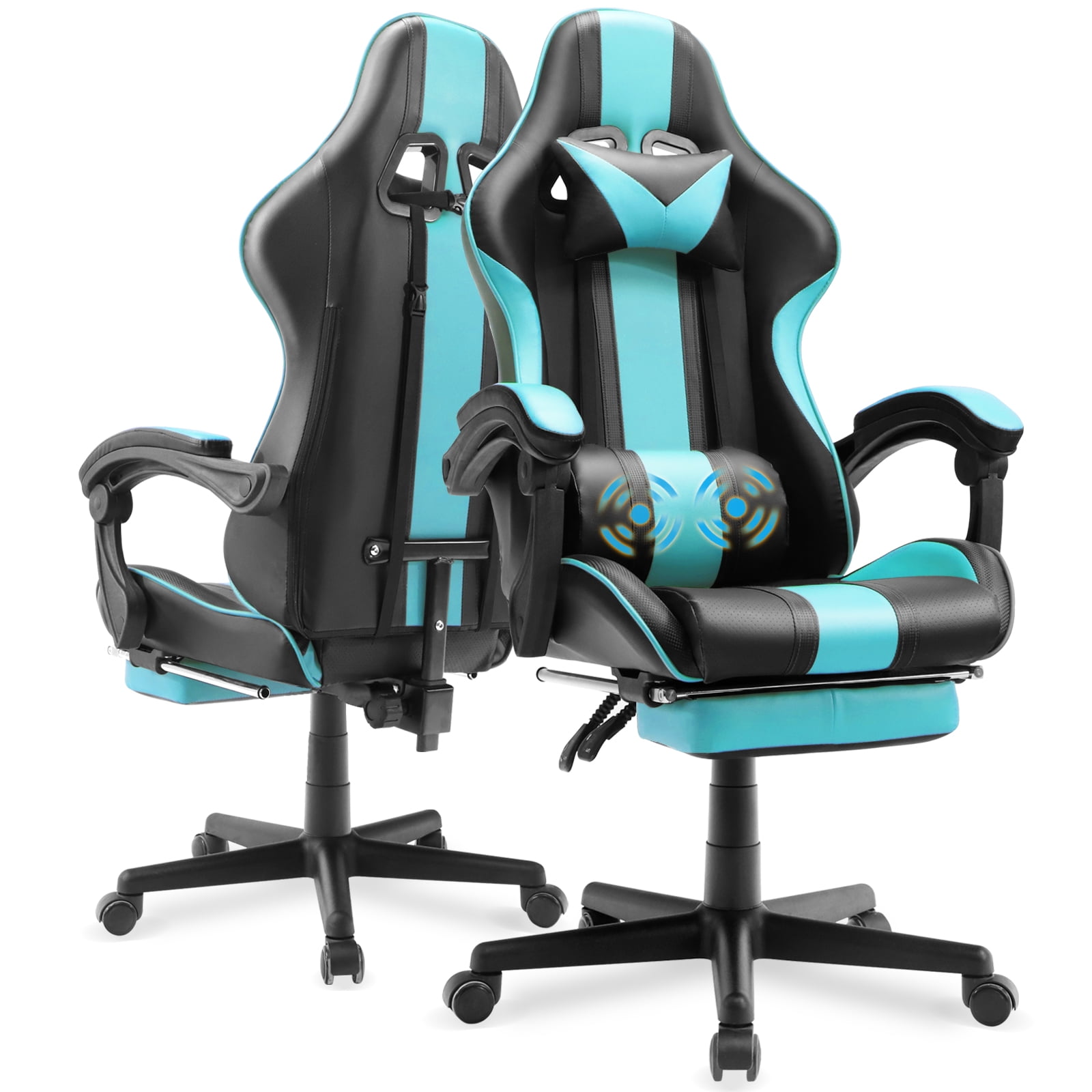 Buy Soontrans White Gaming Chairs With Footrest, Video Game Chairs