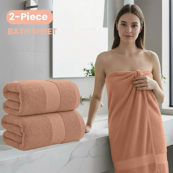 2 Piece Bath Sheet,– Extra Large 35 x 70 Inch, 100% Cotton Towels, Super Soft, Highly Absorbent, Quick Dry, Luxury Hotel & Spa Collection