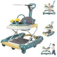 thumbnail image 1 of HAOUUCYIN 4-in-1 Baby Walker, Music Activity Push Walker with Wheel, Foldable and Height Adjustable, Green, 1 of 10