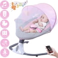 thumbnail image 1 of Hurber Electric Baby Swing, Infant Bouncer Chair with Remote Control, Bluetooth Music, 12 Lullabies, 4 Speeds, 4 Timing Set, Unisex, Pink, 1 of 10