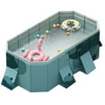 Non Inflatable Hurber Foldable Swimming Pool, Large Non-inflatable Adults Kids Outdoor ...