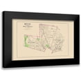 thumbnail image 1 of Hurd 24x16 Black Modern Framed Museum Art Print Titled - New Haven, North Connecticut North Part - Hurd, 1 of 5