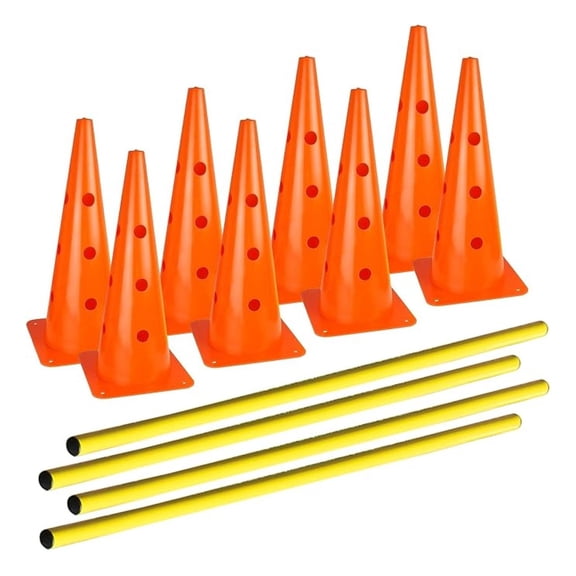 Hurdle Cone Set - 8 Cones and 4 Poles