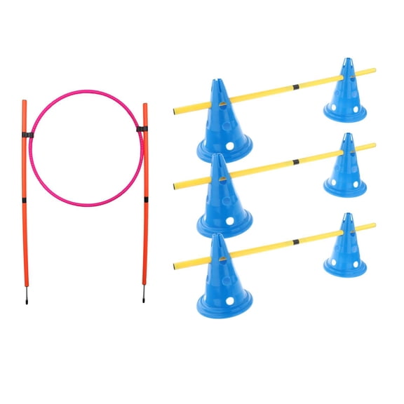 Hurdle Cones Course Interactive Agility Training Set Multifunctional Dogs Jump