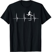 Hurdles Heartbeat Hurdler Pulse Line Track And Field T-Shirt