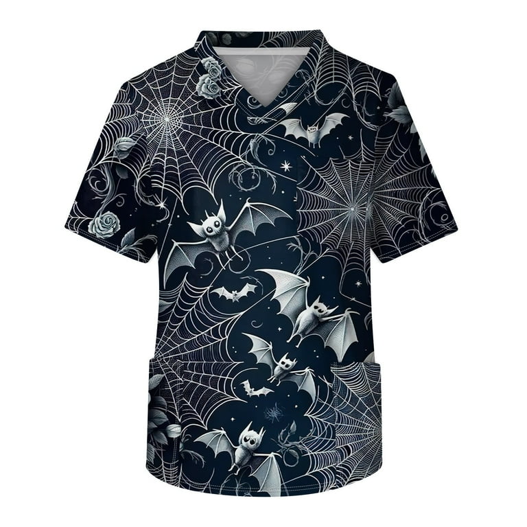 Mens halloween scrub tops best sale