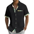 thumbnail image 1 of Huresd Hawaiian Shirt For Men, Mens Short Sleeve Button Down Shirts Palm Tree Beach Shirts for Men with Pocket Black M, 1 of 5