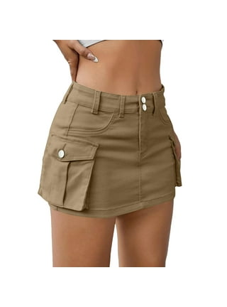 Khaki Mini Skirt