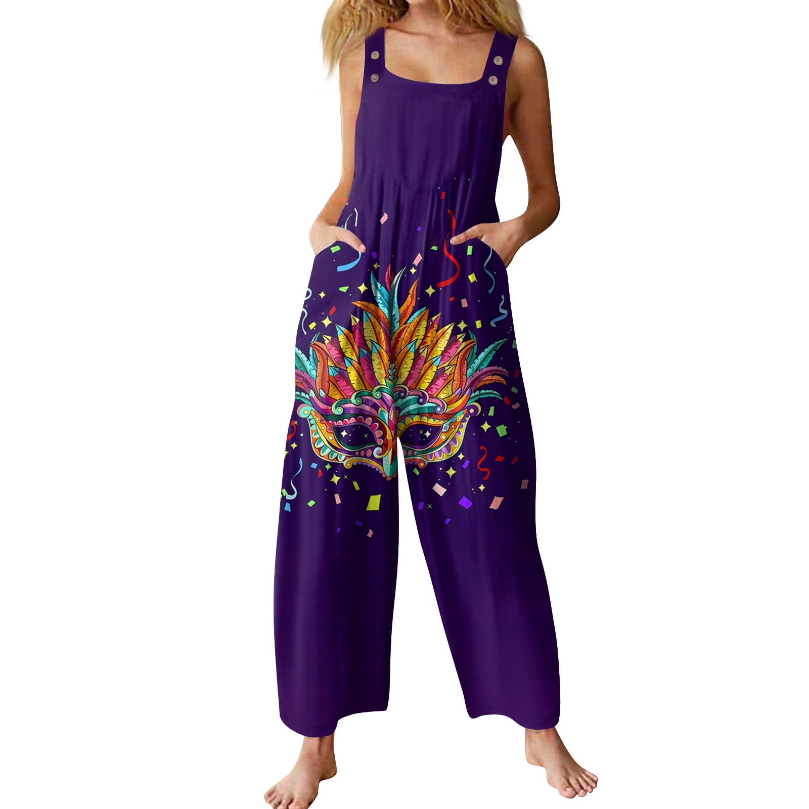 mardi gras color jumpsuit