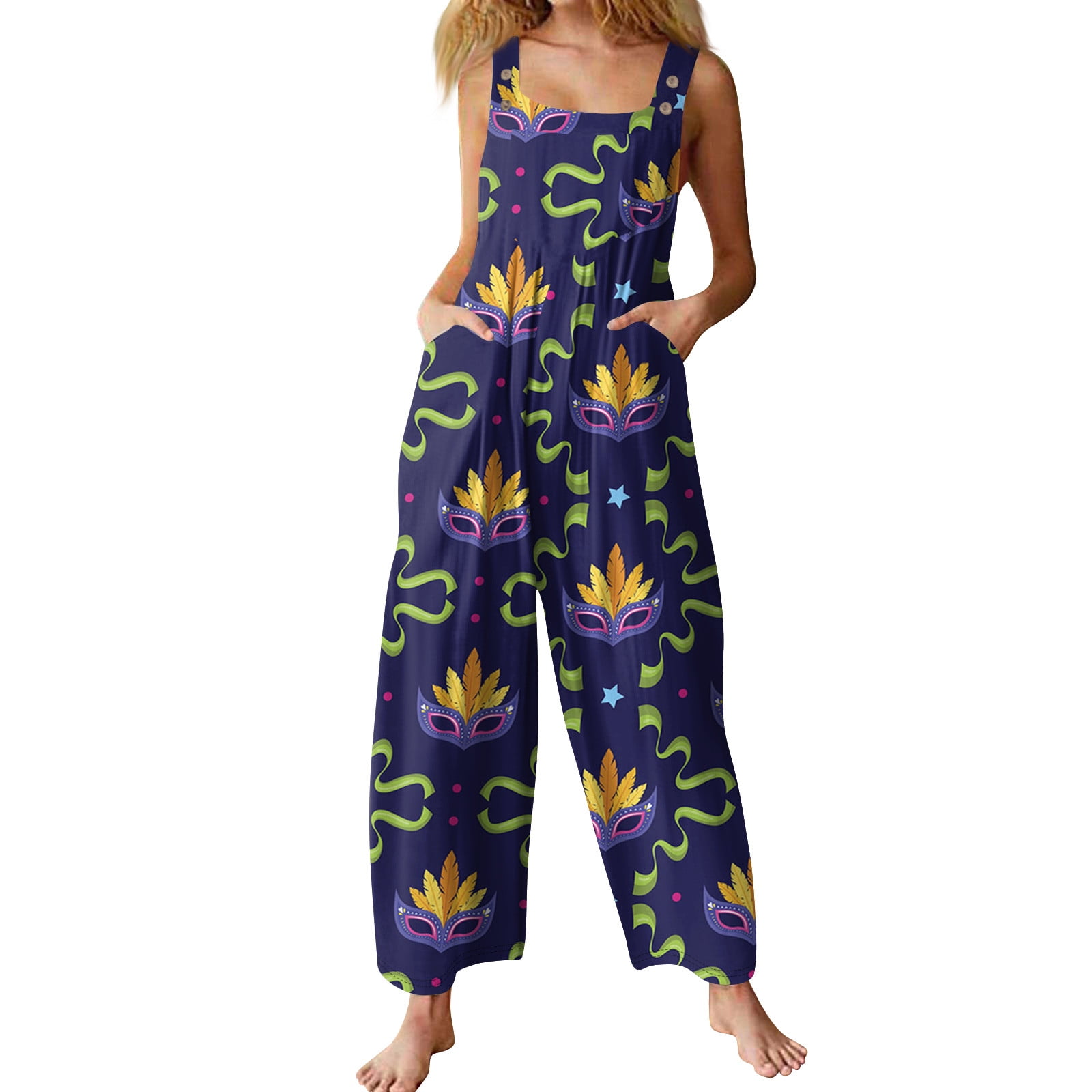 mardi gras color jumpsuit